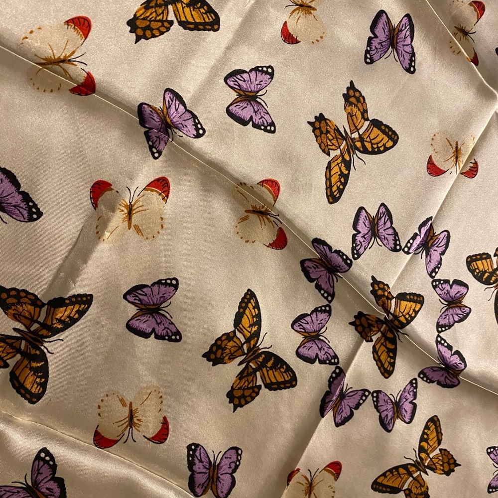 Silky butterfly scarf